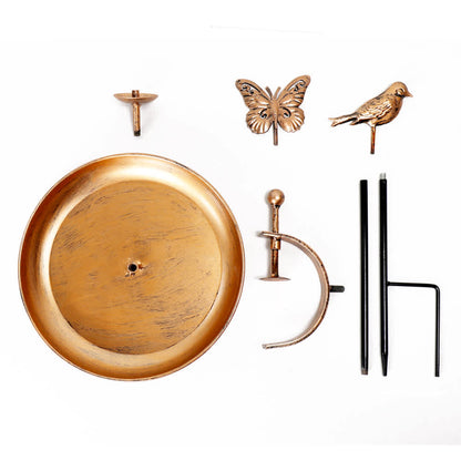 Bird Bath and Butterfly Oasis Pollinator Garden Fountain