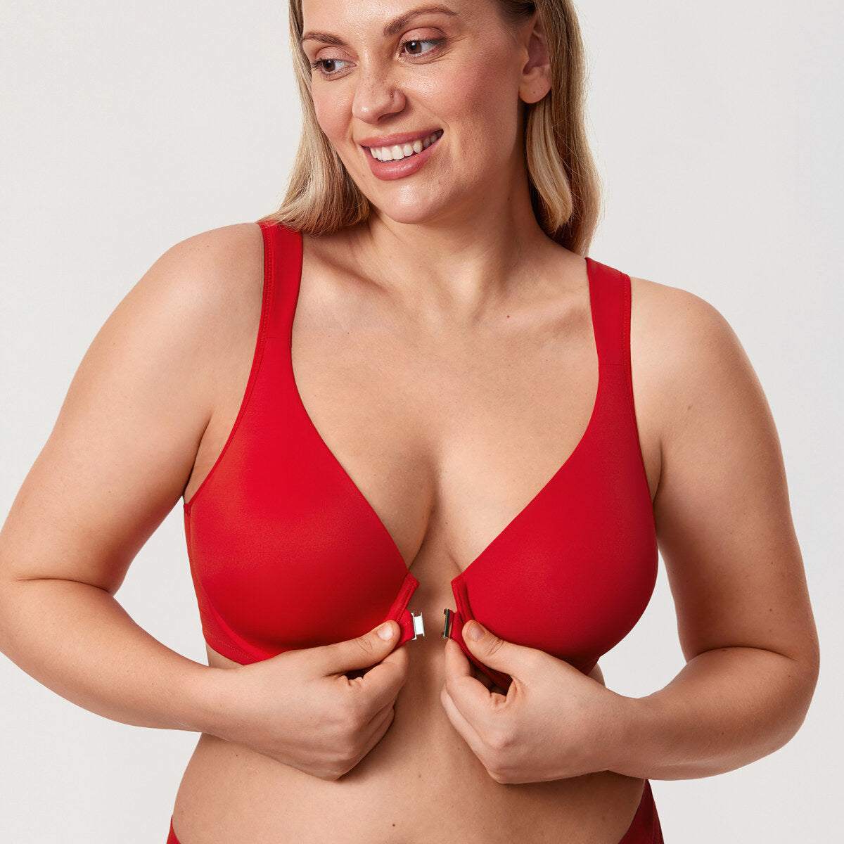 Front Closure Posture Support Underwire Plunge Bra