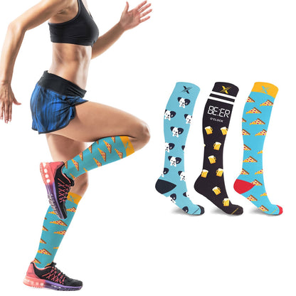 Extreme Fit 3-Pairs Unisex Fun and Expressive Compression Socks