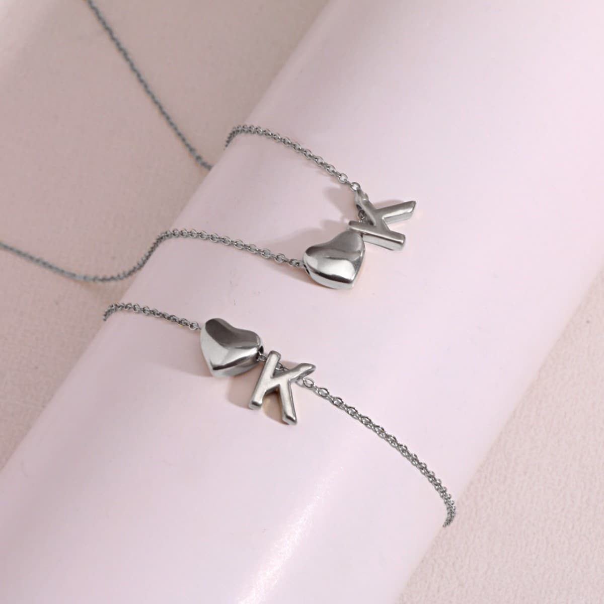 Dainty A-Z Initial Heart Necklace