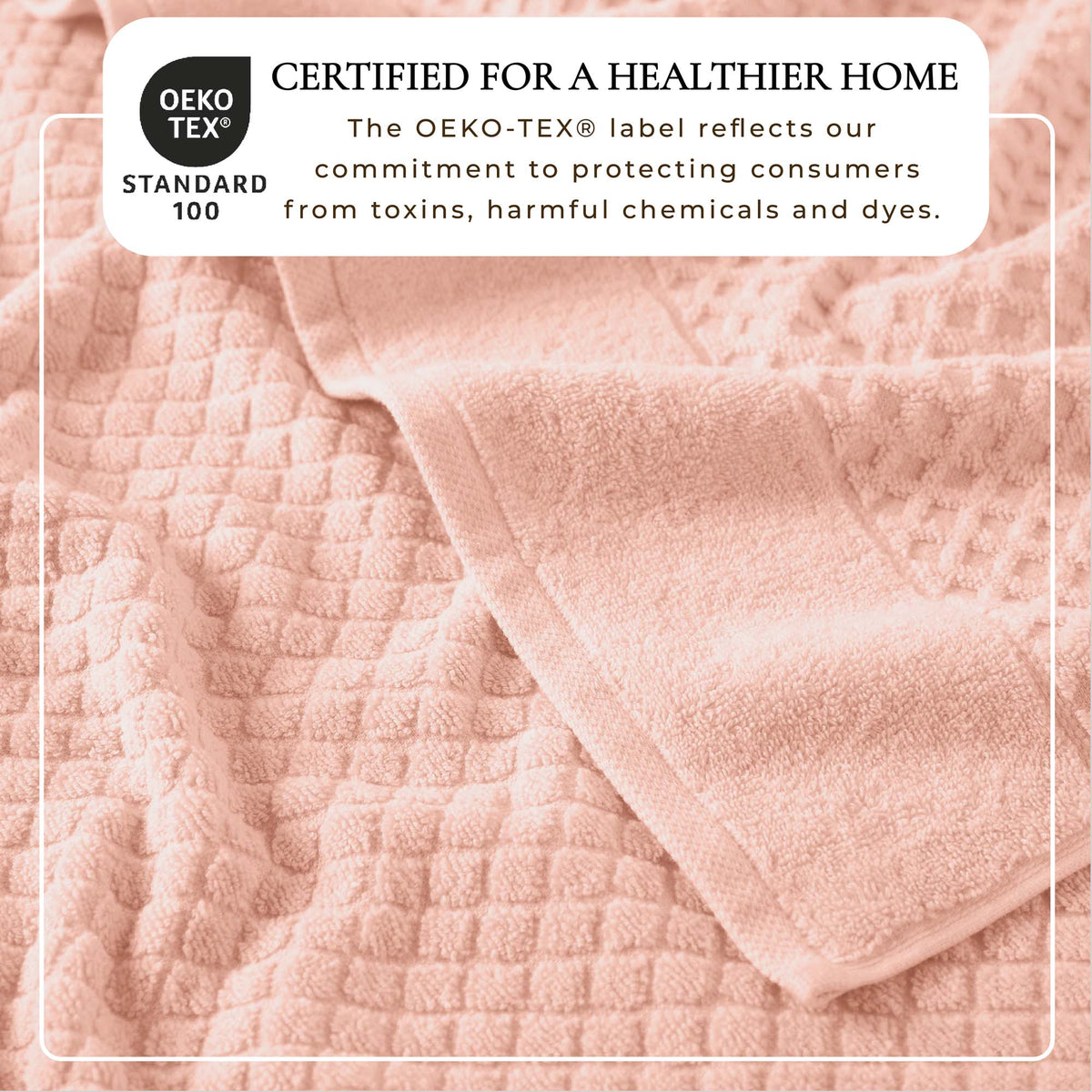 Cotton Diamond Waffle Weave Bath Towel Set - Grayson Collection