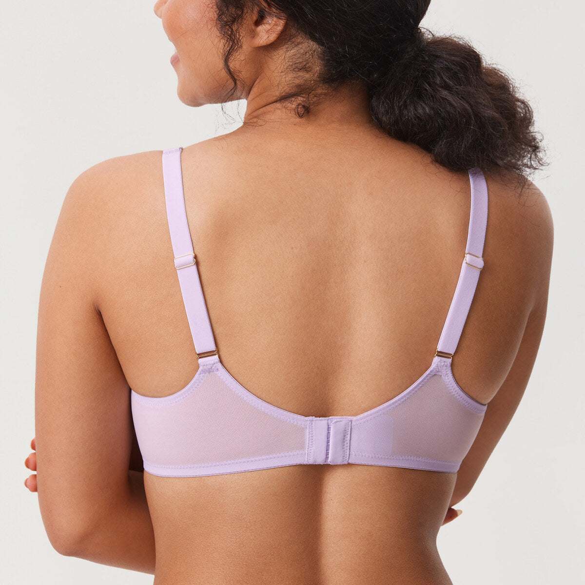 Cosnufy Sheer Mesh Balconette Underwire Full Coverage Unlined Bra