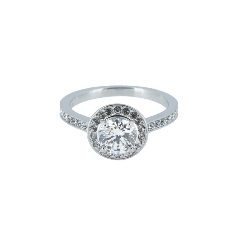 Swarovski Ladies Angelic Rhodium Plated Ring Size 55 5368545