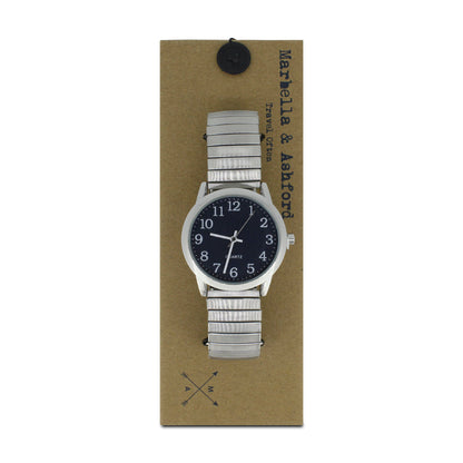Men's Silver Black Dial Quartz Watch TW23005D Marbella & Ashford