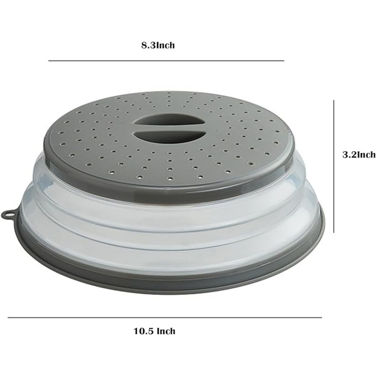 Collapsible Microwave Food Cover with Steam Vents