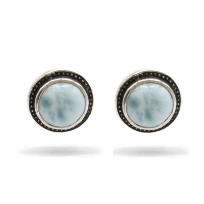 Larimar Stone Sterling Silver Aurora Earrings By Marahlago