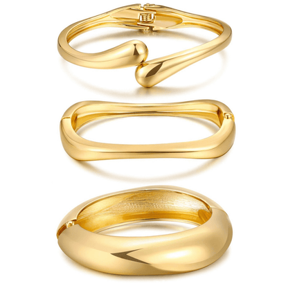 Dainty Stackable Irregular Bangle Bracelet Set