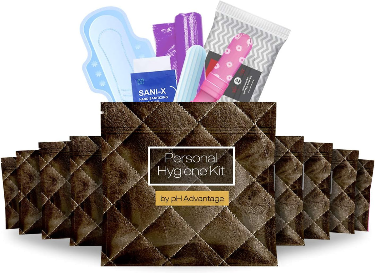 Feminine Hygiene Kits Pack of 10 (Leather Dark)