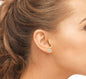 Gold Tone Emerald Cut Studs