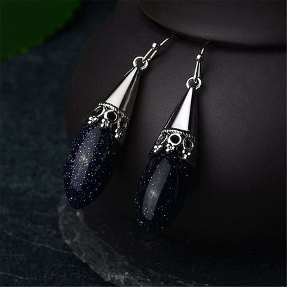 Celestine & Silvertone Drop Earrings