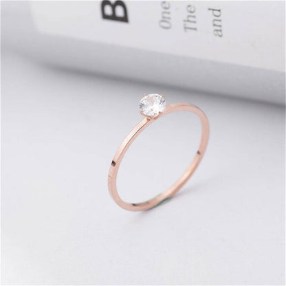 Cubic Zirconia & Rose Goldtone Cocktail Ring