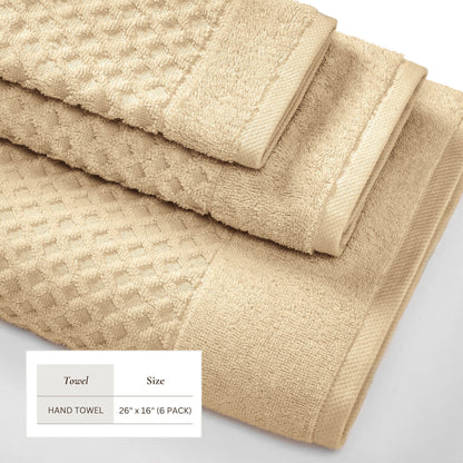 Cotton Diamond Waffle Weave Bath Towel Set - Grayson Collection