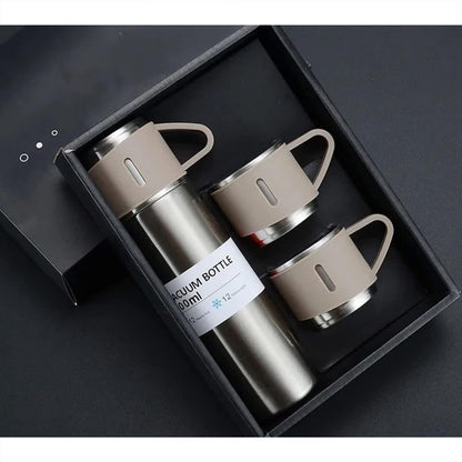 500ml Vacuum Insulated Stainless Steel Thermos with 3 Lids
