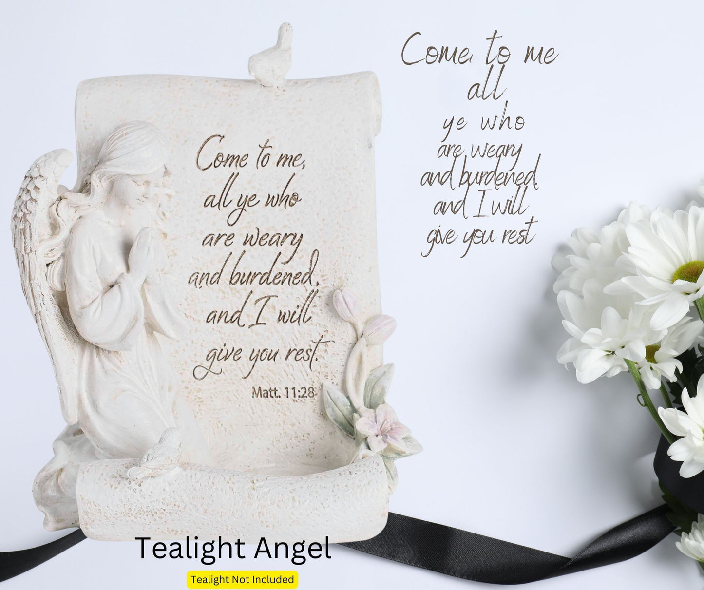 Angel Tealight Come To Me Matt. 11:28