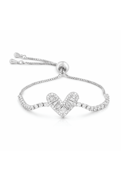 Adjustable Crystal Heart Bracelet