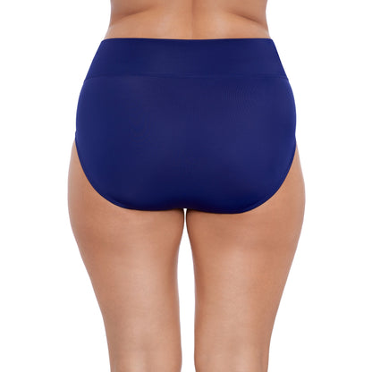 Trimshaper Solid Yoke Top Brief Swim Bottom - Ink - FINAL SALE