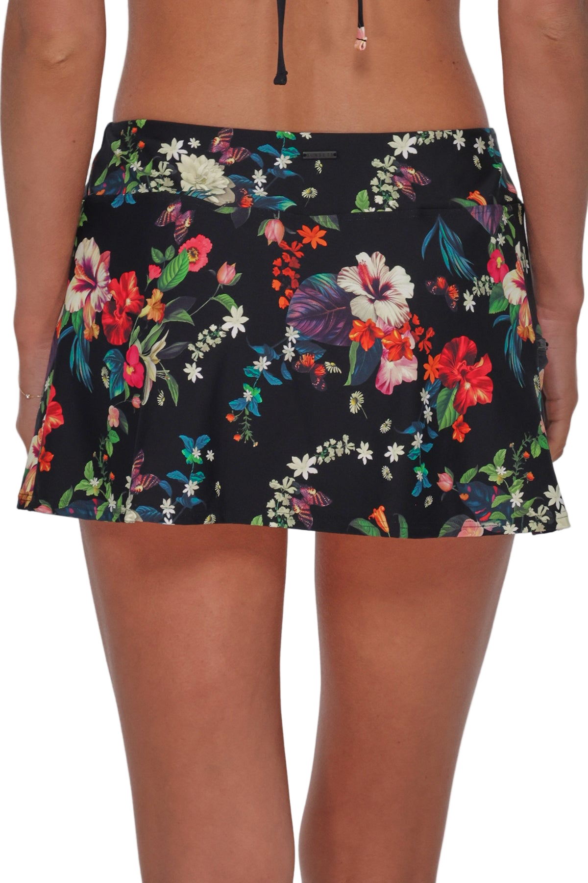 Sunsets Sporty Swim Skirt - Fleur Noire