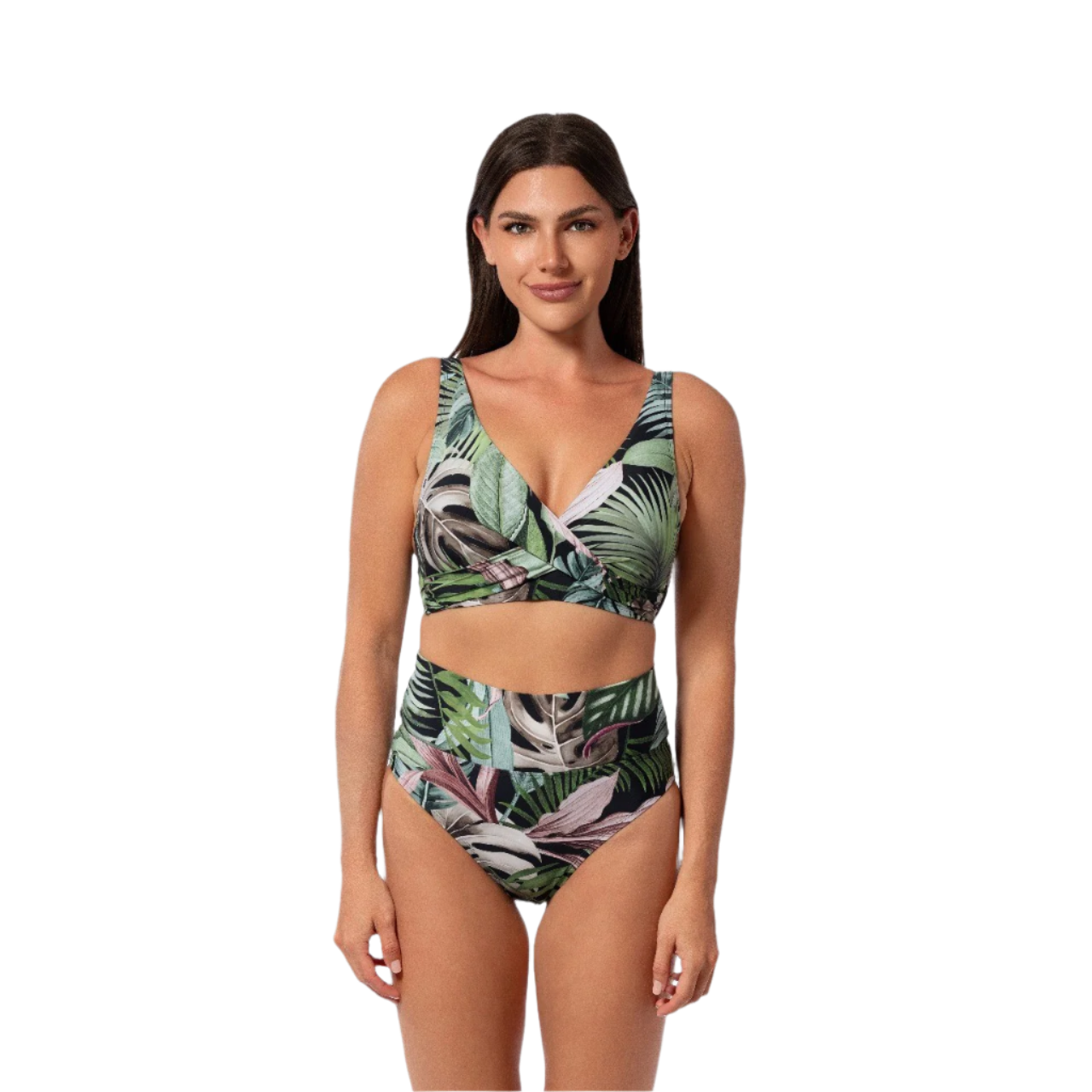 Jantzen Vera Surplice Bra Swim Top - Jungle Glam Black - FINAL SALE
