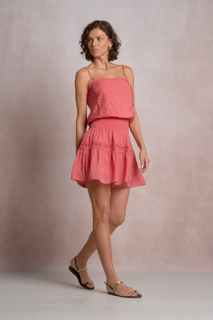 Elan Spaghetti Strap Mini Dress - Bright Pink