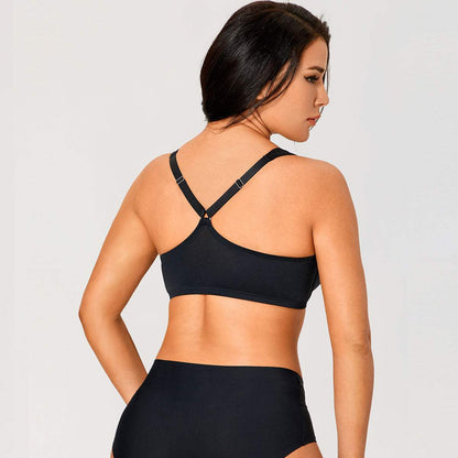 Front Closure T-Back Underwire Plunge Bra