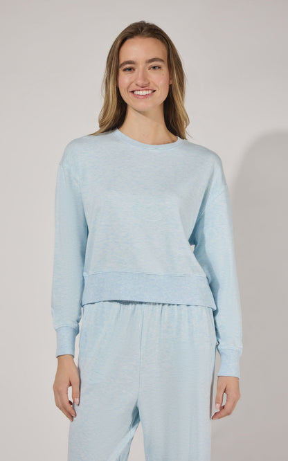 90 Degree by Reflex Modal Terry Crew Long Sleeve