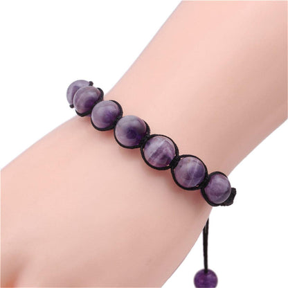 Amethyst & Lapis Beaded Stretch Bracelet