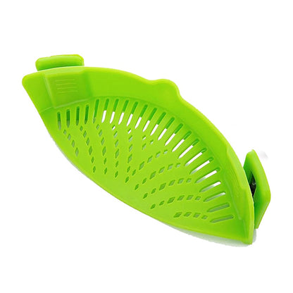 1947Kitchen Heat Resistance Easy Snap Silicone Kitchen Strainer