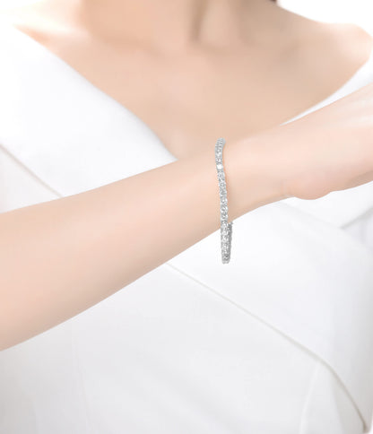 4MM Tennis Bracelet with Clear Cubic Zirconia