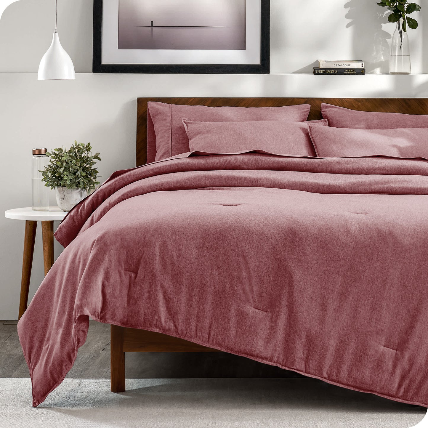 Bare Home Bed-in-a-Bag Comforter Set with White Sheets