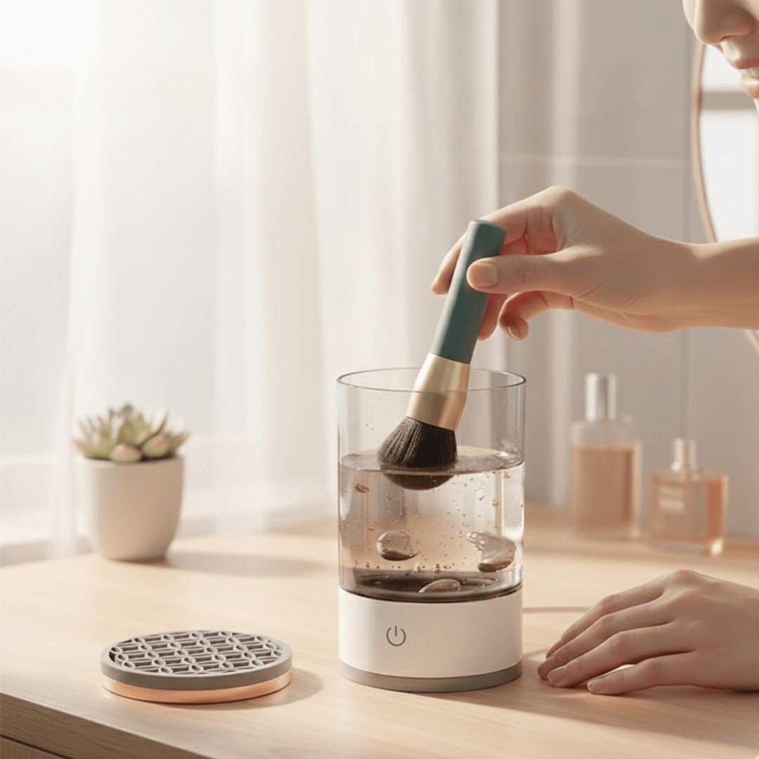 BENE One Touch Makeup Brush Cleaner White