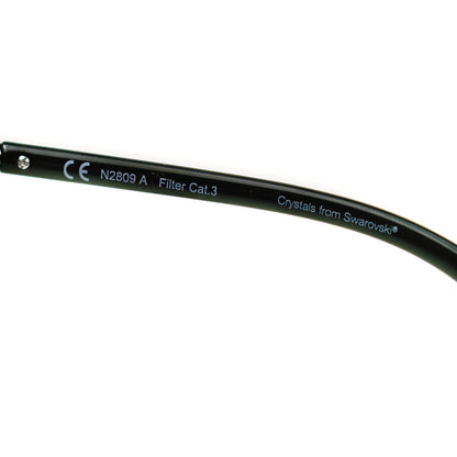 Seksy Swarovski Women's Sunglasses Crystal Black N2809A