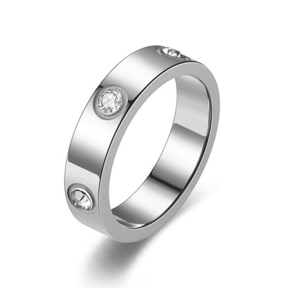 Classic Sparkling Stud Band Ring