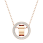 Swarovski Hollow Collection Rose Gold Circular Pendant Necklace