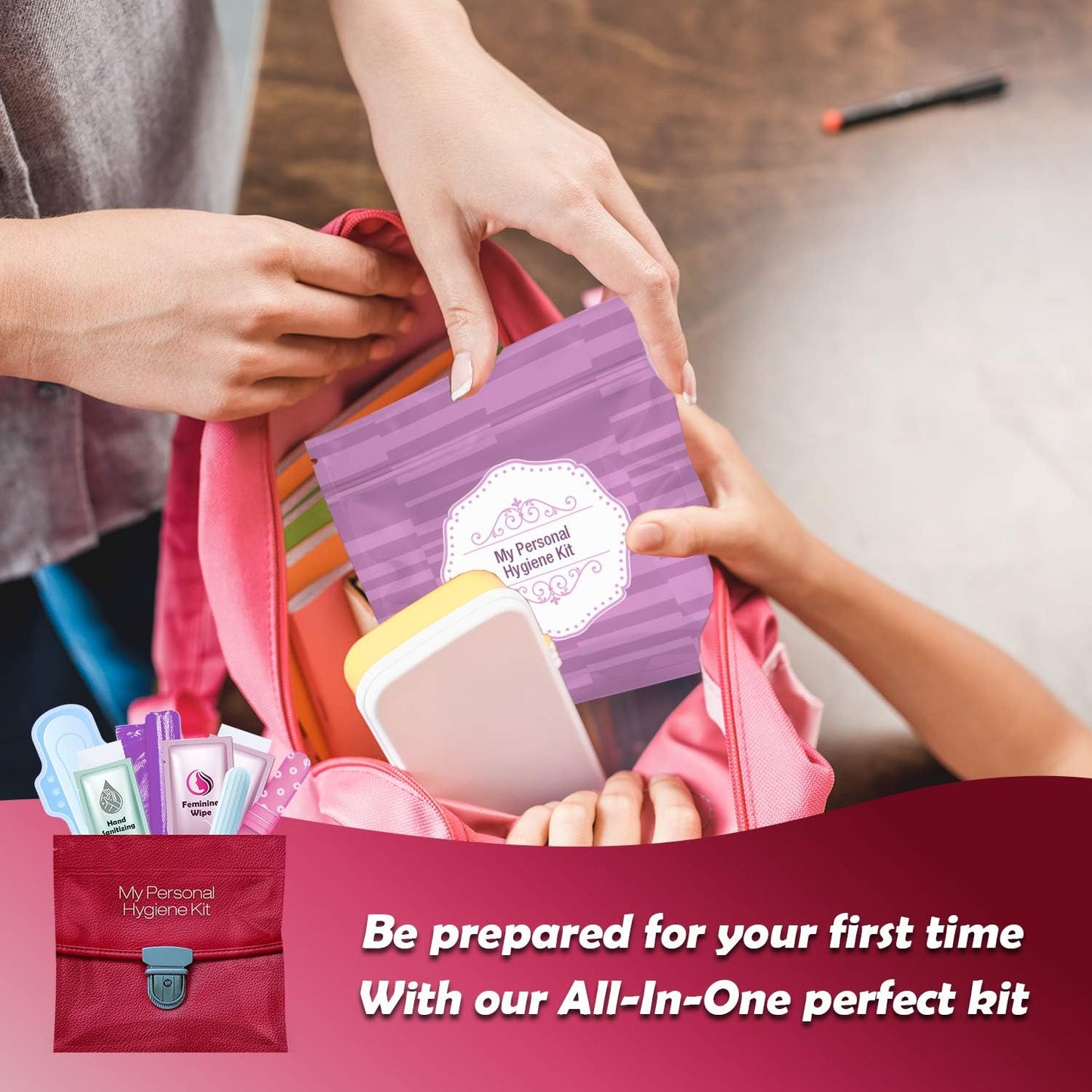 Feminine Hygiene Kits Pack of 10 (Purple)