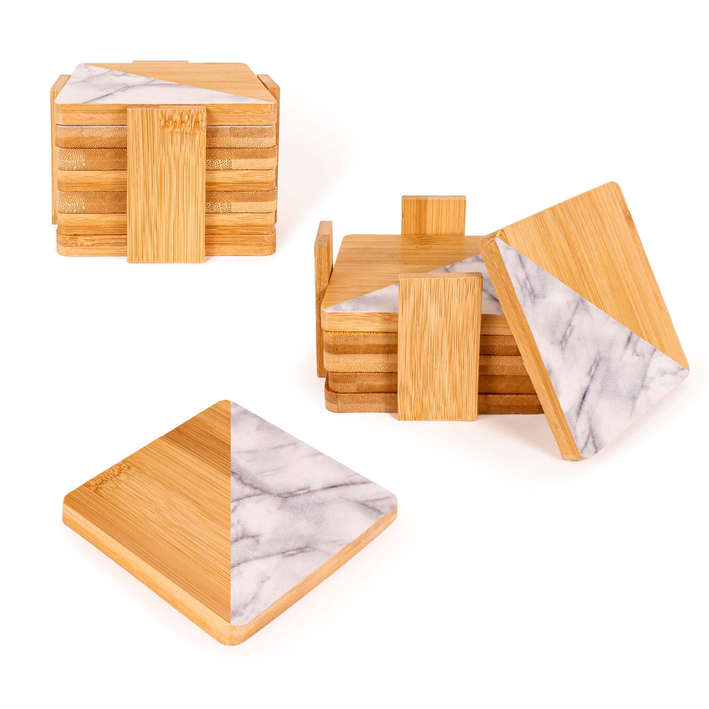 BergHOFF Bamboo 14pc Coasters Set, Square