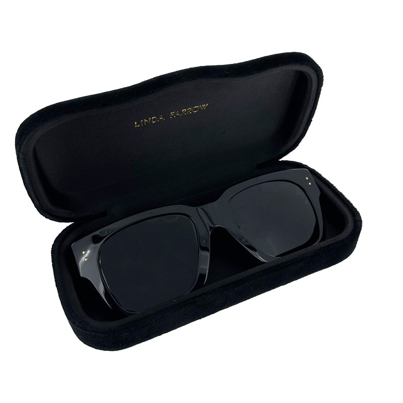 Linda Farrow Amber D-Frame Black Women's Sunglasses 6225/LFL1001C1SUN
