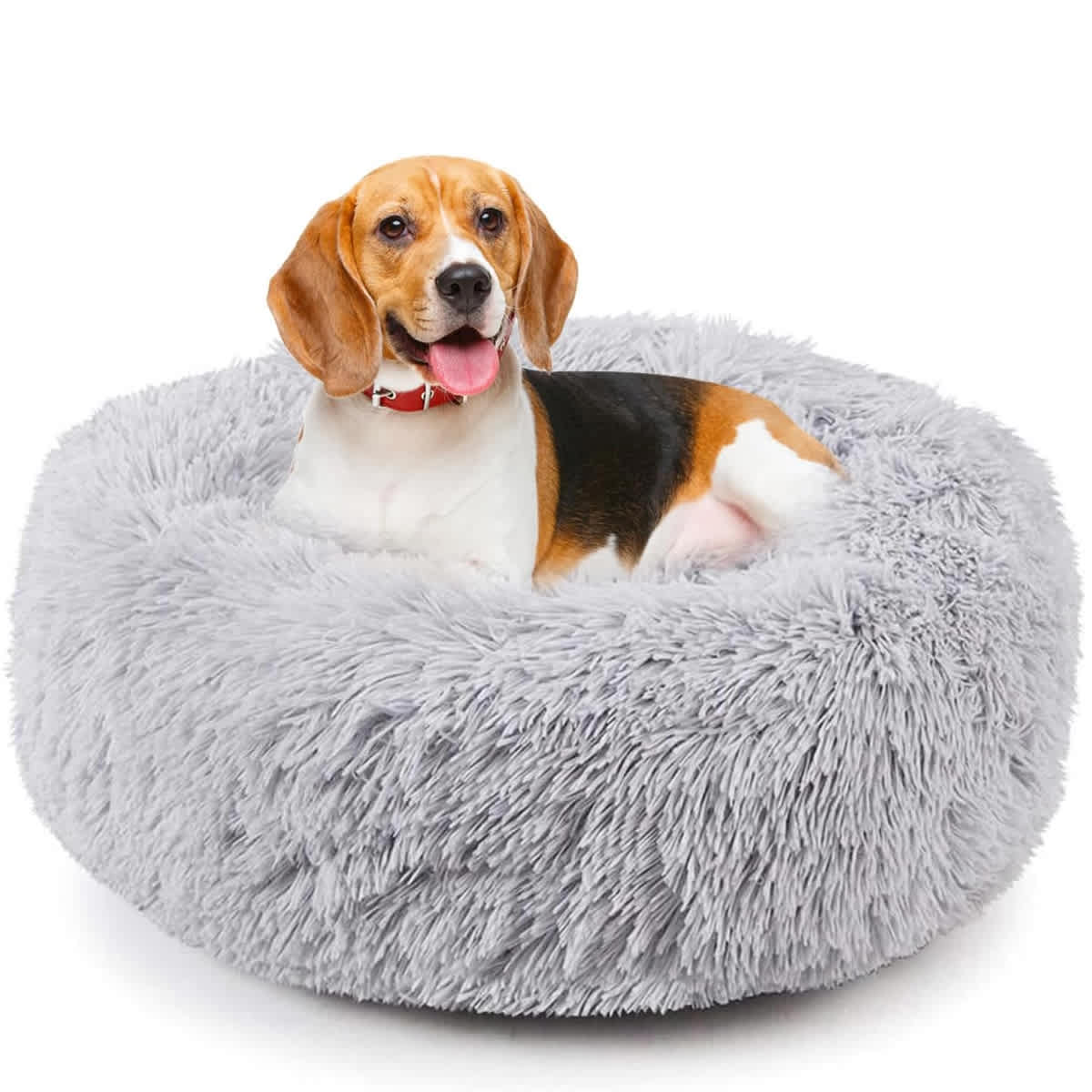 Fluffy Donut Calming Cat Bed