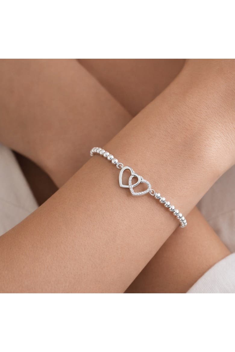 Crystal Heart Bead Bracelet