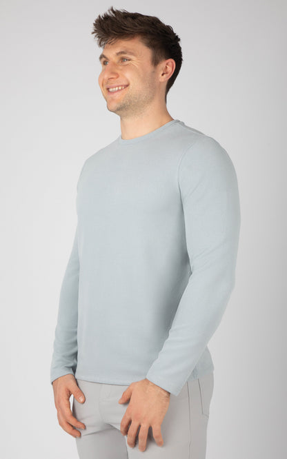 90 Degree by Reflex Men's Supreme Hyperlite Waffle Long Sleeve Crew Neck Shirt