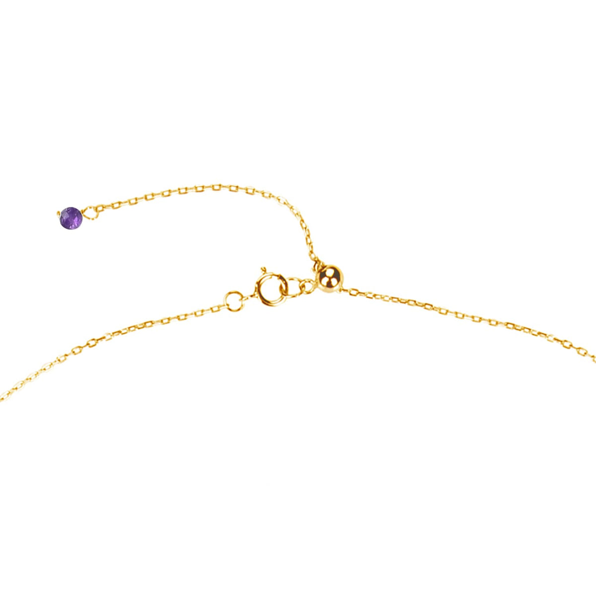18K Plated Sterling Silver Natural Amethyst and Freshwater Pearl Beaded Necklace