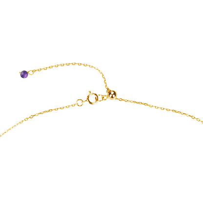 18K Plated Sterling Silver Natural Amethyst and Freshwater Pearl Beaded Necklace