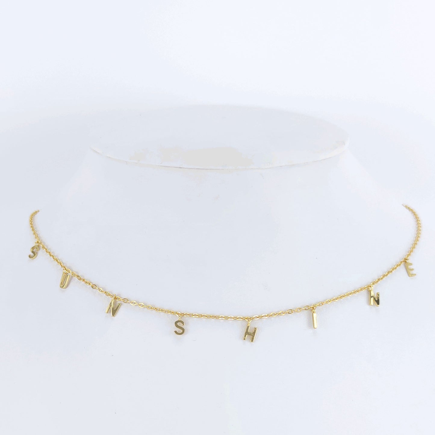Gold Over Sterling Silver Pearl Sunshine Necklace with 18" Chain