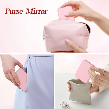 Foldable LED Travel 2X Magnification Makeup Mirror