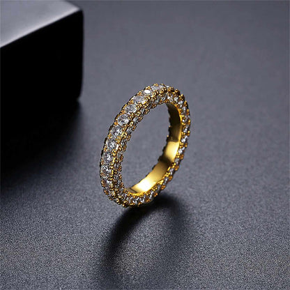 Cubic Zirconia & Goldtone Band