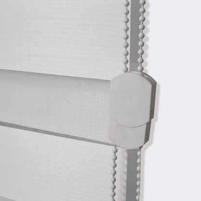 Elegant Comfort Corded Zebra Blinds, Dual Layer Window Treatments Sheer Light Control