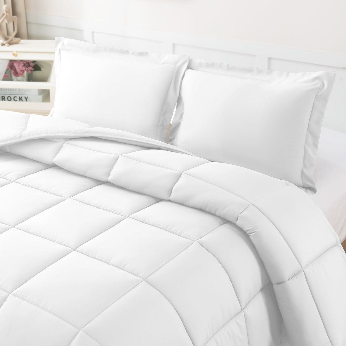 Elegant Comfort 3 Piece Cotton Comforter - Down Alternative Hotel Premium Quality
