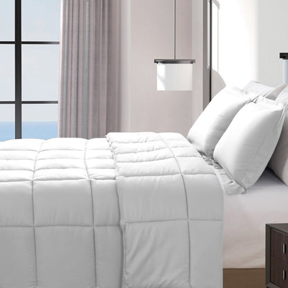 Elegant Comfort 3-Piece Box Stitched Comforter & Shams - Duvet Insert with 4 Corner Tabs