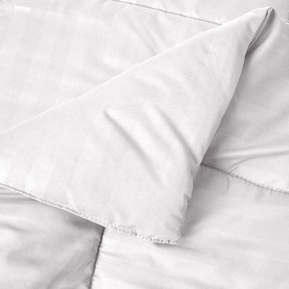 Elegant Comfort 8-Piece Dobby Stripe Comforter Set - Includes 4-Piece Sheet Set with Double Sided Storage Pockets