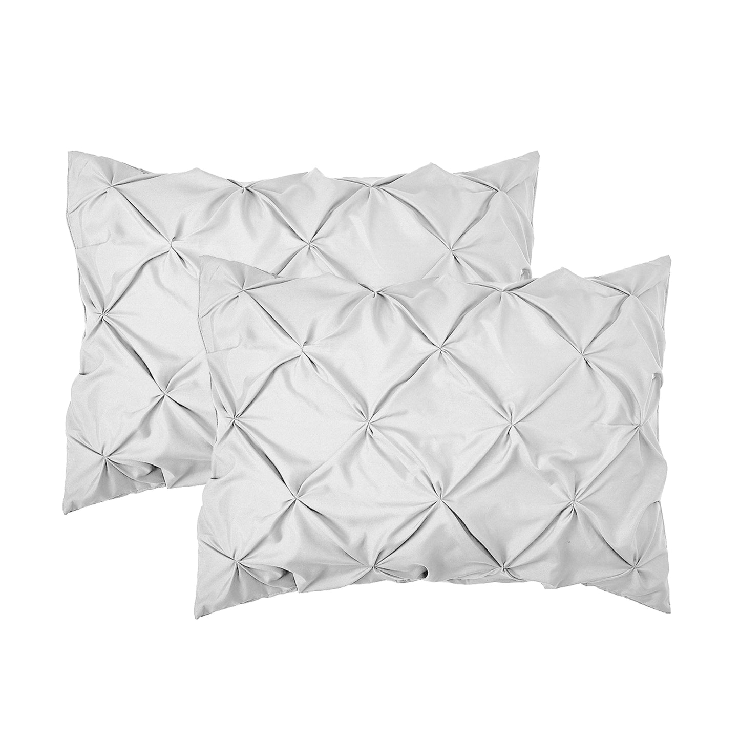 Elegant Comfort 8-Piece Pintuck Pinch Pleated Comforter Set - Includes 4-Piece Sheet Set with Double Sided Storage Pockets