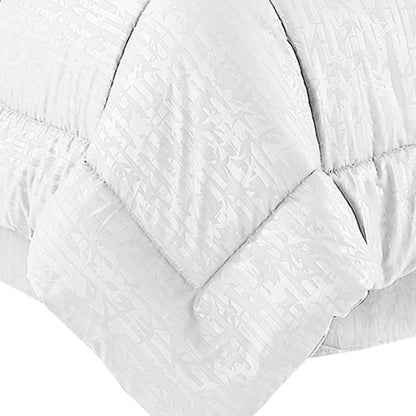 Elegant Comfort 8-Piece Bamboo Floral Pattern Comforter Set- Includes 4-Piece Sheet Set with Double Sided Storage Pockets